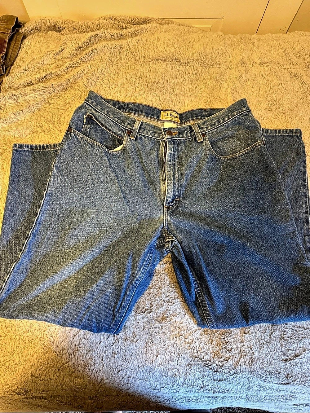 L.L.Bean Natural Fit Jeans Men's Cotton Jeans in Blue